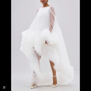 Elegant White Sheer Blouse/Dress